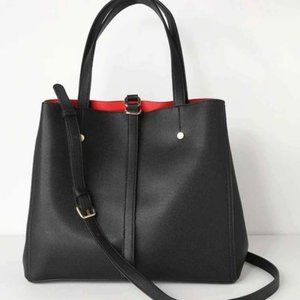 New, never used! Lulus Black Tote Purse, With Strap